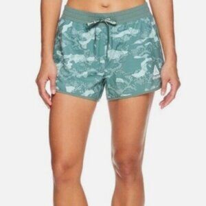 Reebok Green Camo Athletic Running Shorts Women’s Small Panty Lined Drawstring